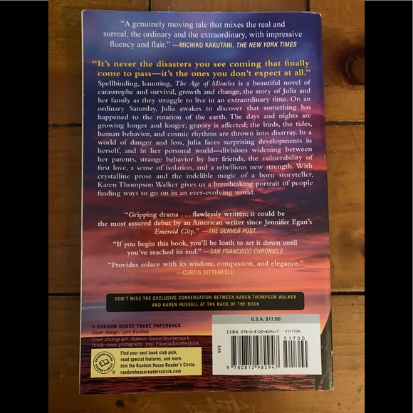 The Age of Miracles by Karen Thompson Walker SHIPPING DISCOUNTED - Picture 2 of 2
